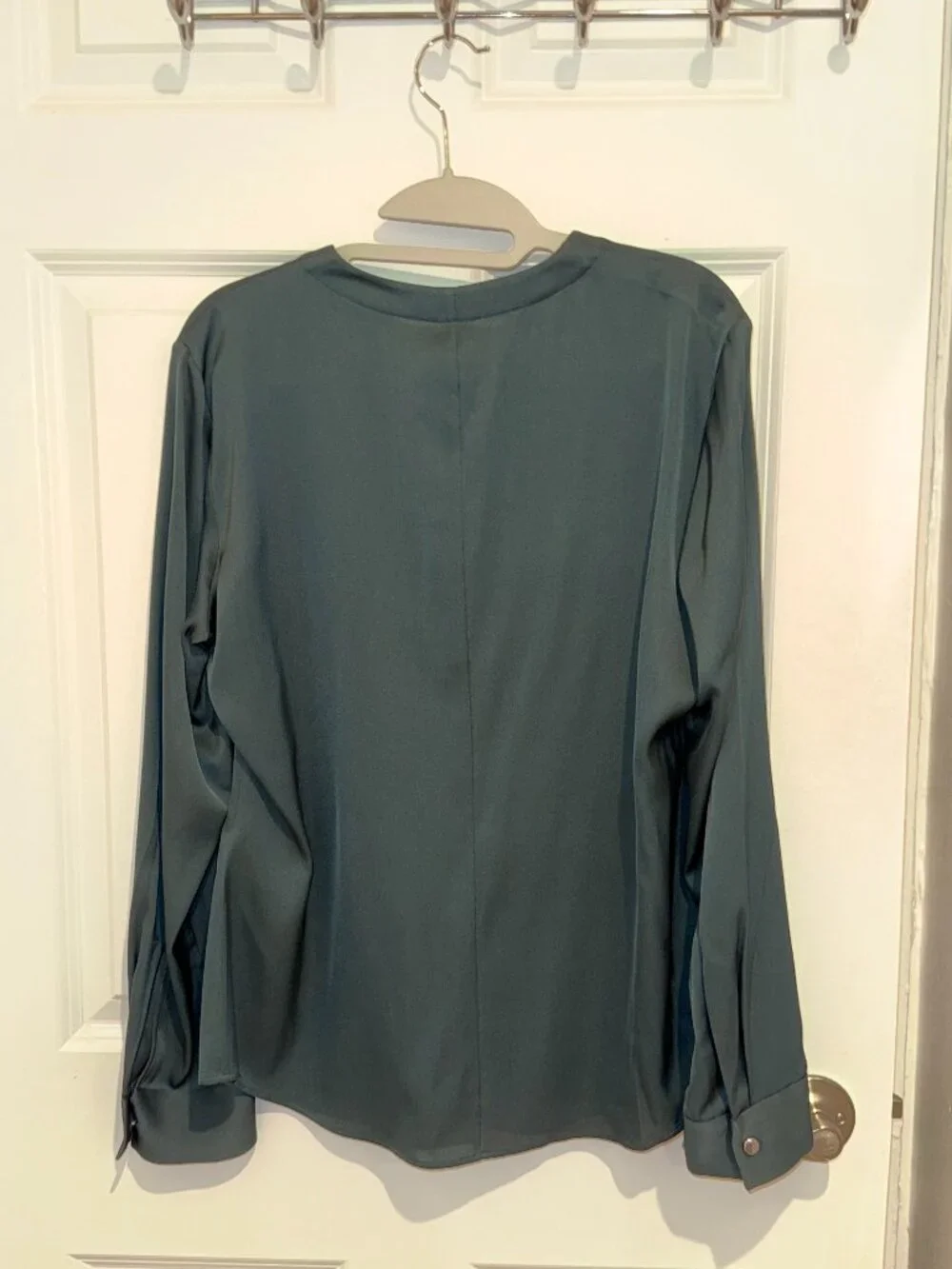 Boss Banorah Stretch Silk Top, dark green - Picture 2 of 4